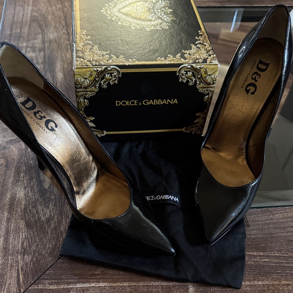 Dolce & Gabbana Black Patent Heels